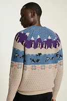 Arctic Fair Isle Sweater | Soft Arctic Fleece Pullover Sweatshirt