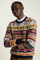 NYC Fair Isle Sweater | Men's with Icons