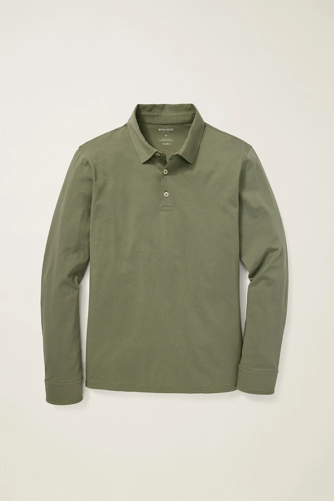 The Organic Cotton Long Sleeve Polo Shirt | Bonobos