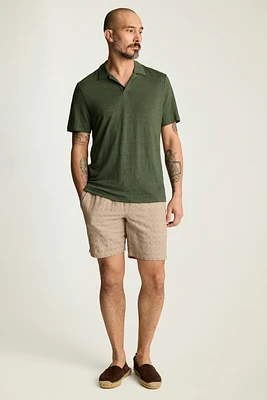 Men's Linen Polo Shirt