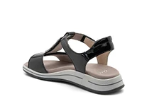 Ara Oregon Black Patent Leather Sandal 12-34826-76