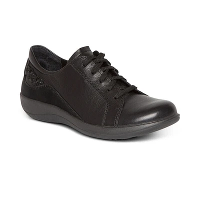 Aetrex Dana Oxford BLACK Leather DM300