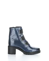 Bos and Co Indie Navy Blue Waterproof Patent Leather Bootie