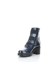 Bos and Co Indie Navy Blue Waterproof Patent Leather Bootie