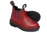 Blundstone Kid's Blunnies Original Red with Burgundy Tartan Elastic 2192