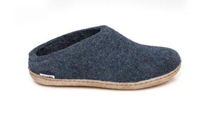 Glerups Slip On Leather Sole Denim