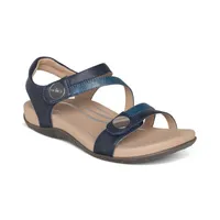 Aetrex Jess QTR Strap Navy Sandal