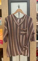 Blouse A 3647 Mocha stripe