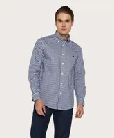 Camisa Sport Non Iron de Algodón Azul Marino