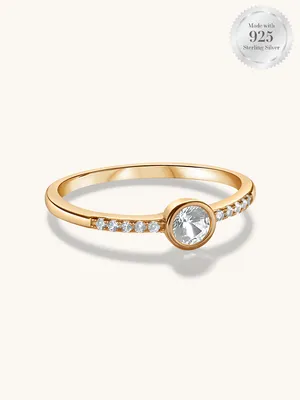 Solitaire Round Bezel Ring