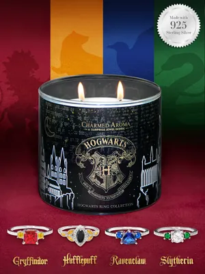 Harry Potter Hogwarts Candle - House Ring Collection