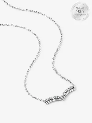 Double Bar Wishbone Necklace