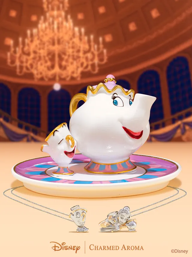 Disney Beauty and the Beast Mrs. Potts and Chip Dangle Charm