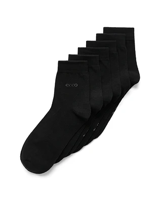 ECCO Unisex Classic Ankle-cut Socks (3-pack) Adult Black