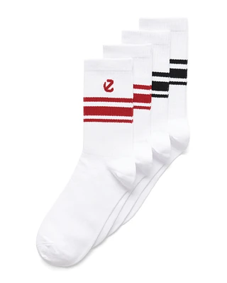 ECCO Retro Mid-cut Sock (2-pack) Adult Bright White