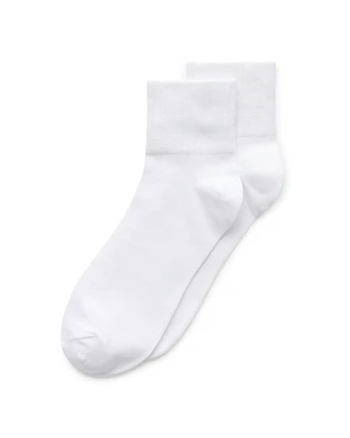 ECCO Unisex Retro Ankle Cut Sports Socks (2 Pack) Adult Bright White
