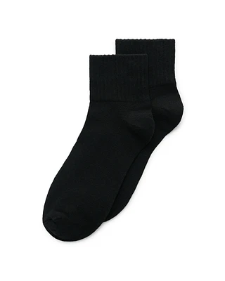 ECCO Unisex Retro Ankle Cut Sports Socks (2 Pack) Adult Black