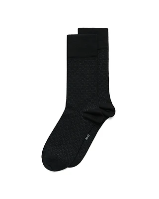 ECCO Men's Classic Honeycomb Mid-cut Socks Adult Black