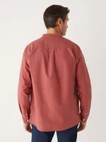 The Band-Collar Jasper Shirt Soft Saffron
