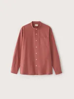 The Band-Collar Jasper Shirt Soft Saffron