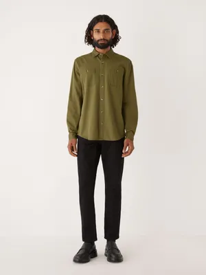 The Washed Worker Shirt Dark Olive