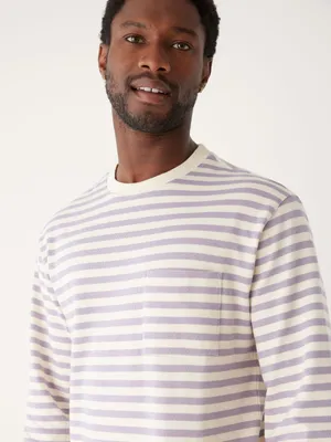 The Long Sleeve Striped T-Shirt Lavender Grey