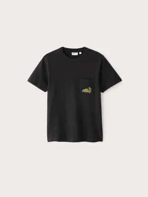 The Slim Fit Embroidery T-shirt Washed Black