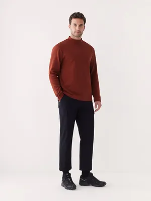 The Mockneck Sweater Brick Red