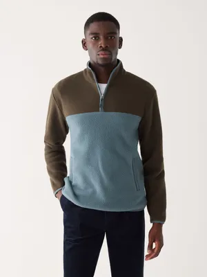 The Axis Colour Block Pullover Stormy Blue