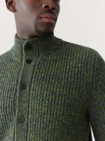 The Donegal Button-Up Sweater Emerald Green