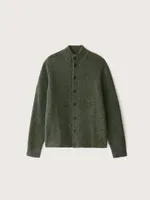 The Donegal Button-Up Sweater Emerald Green