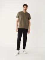 The Short Sleeve Polo Knit Brown Crocodile