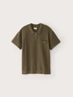 The Short Sleeve Polo Knit Brown Crocodile