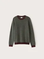 The Merino Jacquard Sweater Light Green