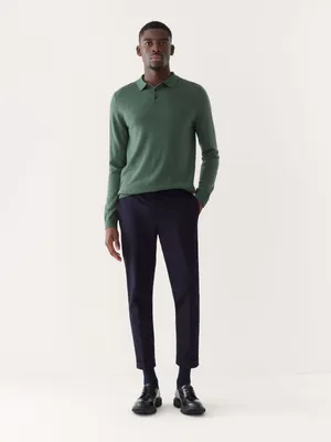 The Merino Polo Sweater Light Green