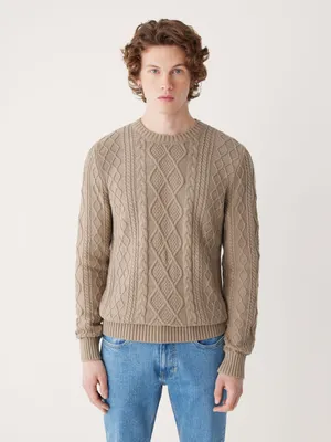 The Organic Cotton Cable Sweater Sand