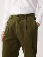 The Jamie Relaxed Tapered Fit Corduroy Pant Dark Olive