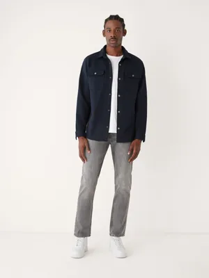 The French Terry Overshirt Dark Blue