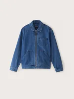 The Denim Zip Up Jacket Vintage Blue