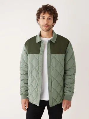 The Skyline Collared Jacket Agave Green