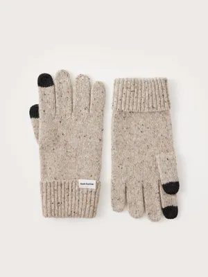 The Donegal Wool Gloves in Beige