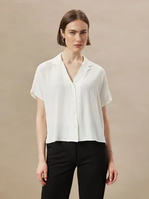 The Camp Collar Blouse White