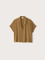 The Camp Collar Blouse Amber Brown