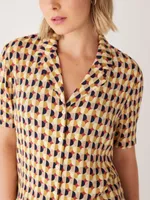 The Printed Camp Collar Blouse Daisy