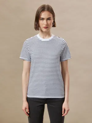The Striped Essential T-Shirt White
