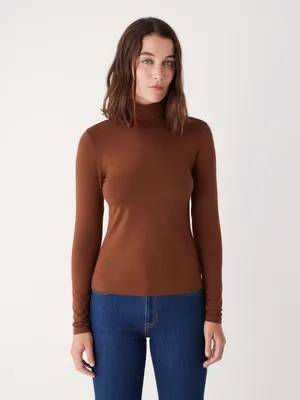 The Essential Long Sleeve Mockneck Cappuccino