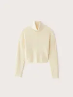 The Merino Turtleneck Sweater Off White