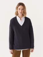 The Yak Wool Tunic Sweater Navy