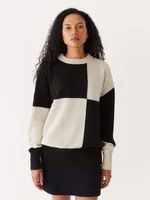 The Comfort Patchwork Sweater Black