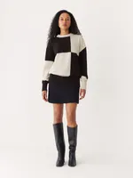 The Comfort Patchwork Sweater Black